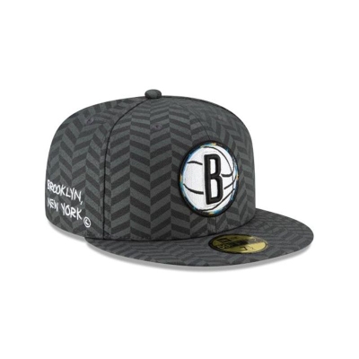 Brooklyn Nets Gorra | New Era NBA City Edition Alt 59fifty Fitted Cap Mexico - Grises